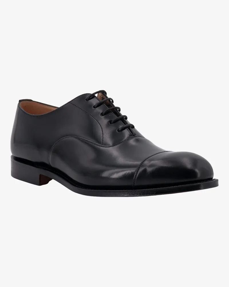 Church's Men's Lace-Up Shoes Consult Leather Black Flat Black