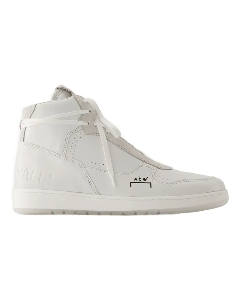 ACW* Men's Luol High-Top Sneaker White Leather White