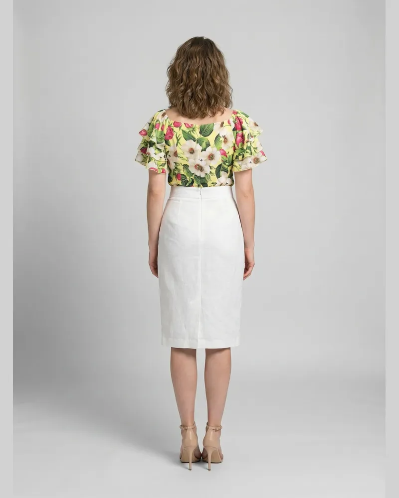 Dolce & Gabbana Floral Silk Wrap Blouse — Multicolor Multicolor