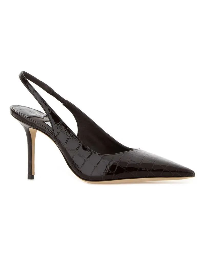 Jimmy Choo Lovesb85cbh Sambuco Leather Salpa Metal Plastic Scarpe Con Tacco High Heel Shoes Black