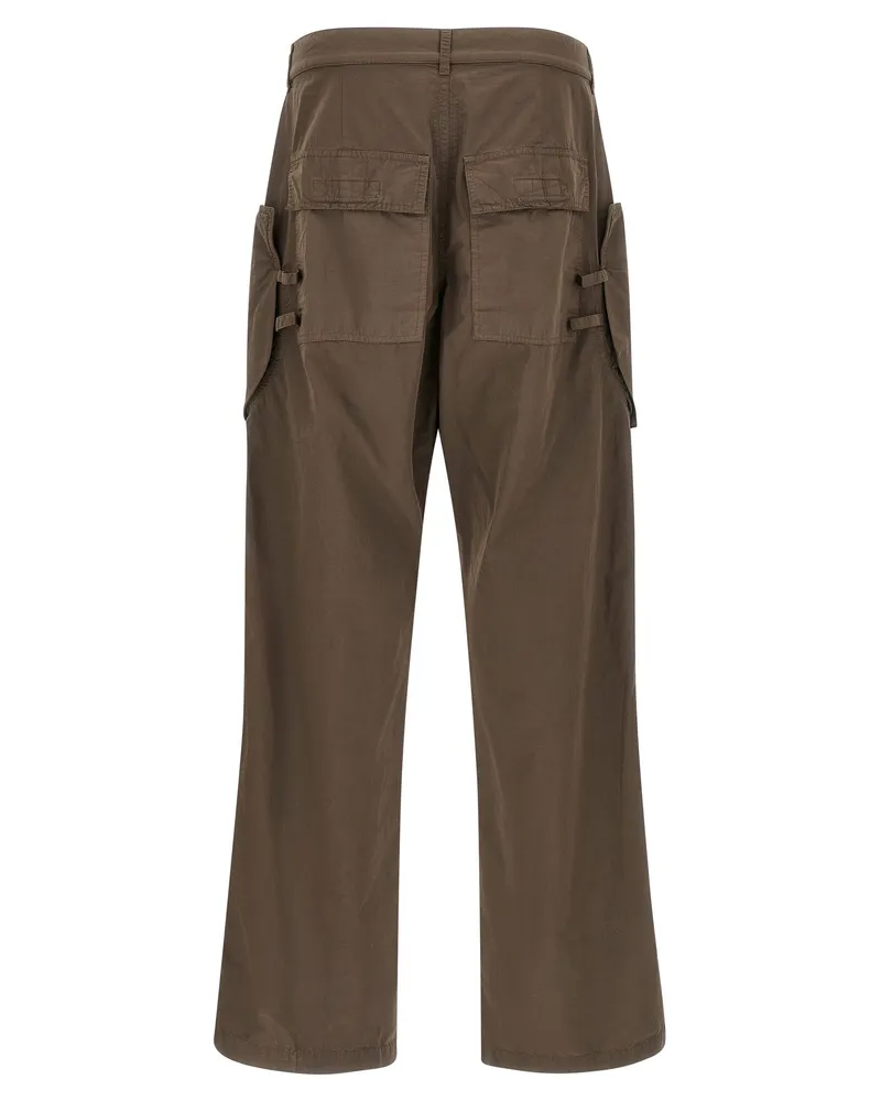 DRKSHDW by Rick Owens Men's Brown Cotton Cargo Pants Brown
