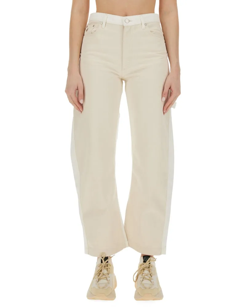 Stella McCartney Utility Banana Leg Jeans — Ivory Ivory