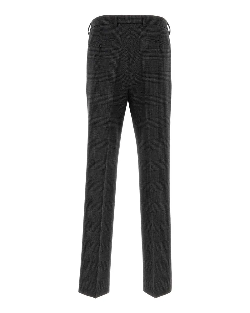 Prada Men's Embroidered Wool Pant Antracite Pantaloni Gray