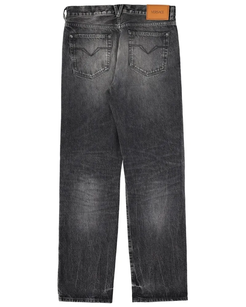Versace Medusa Detail Jeans — Black Black