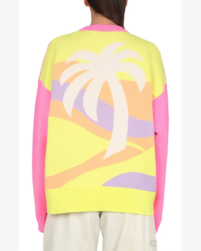 Palm Angels Palm-Embroidered Sweater — Pink Pink