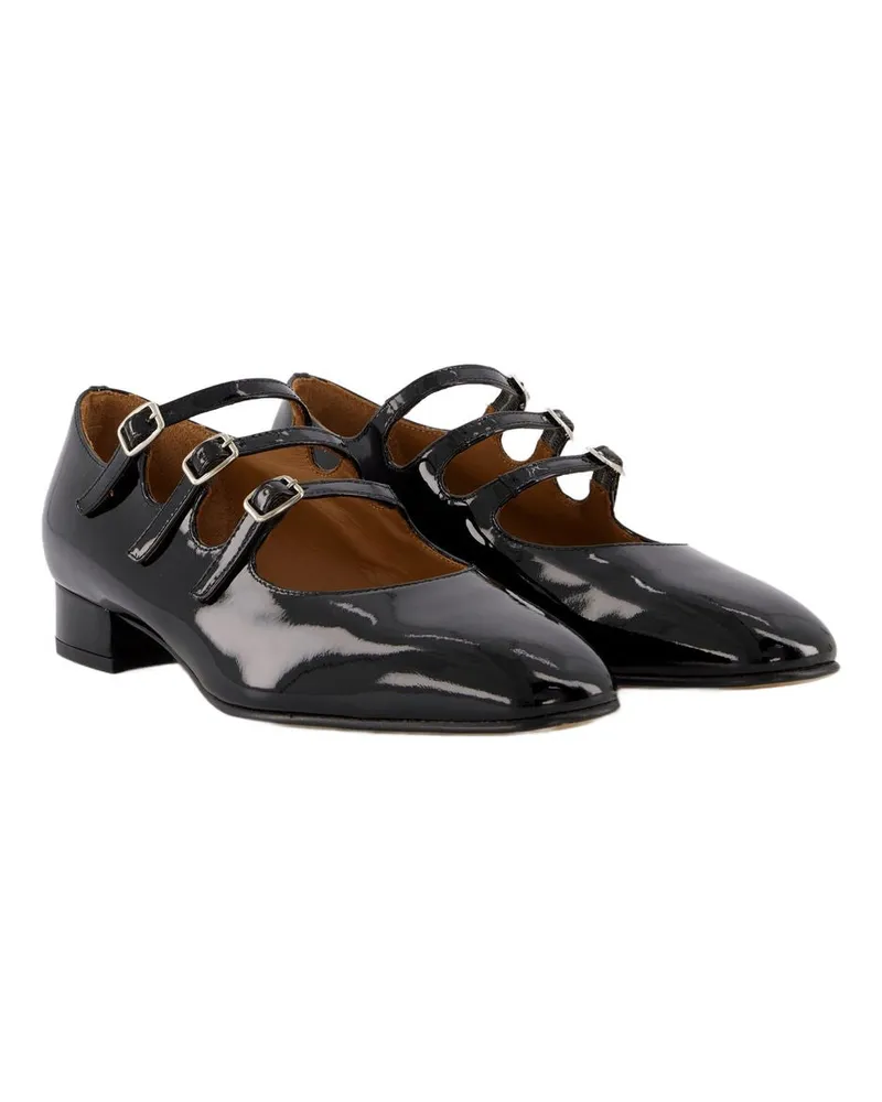 Carel Women's Ariana-2812 Pumps -  Black Patent Leather Calfskin Shoes Flat-Shoes Black