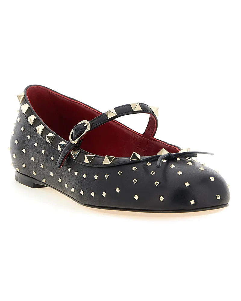 Valentino Garavani Rockstud Ballet Flat — Black Black