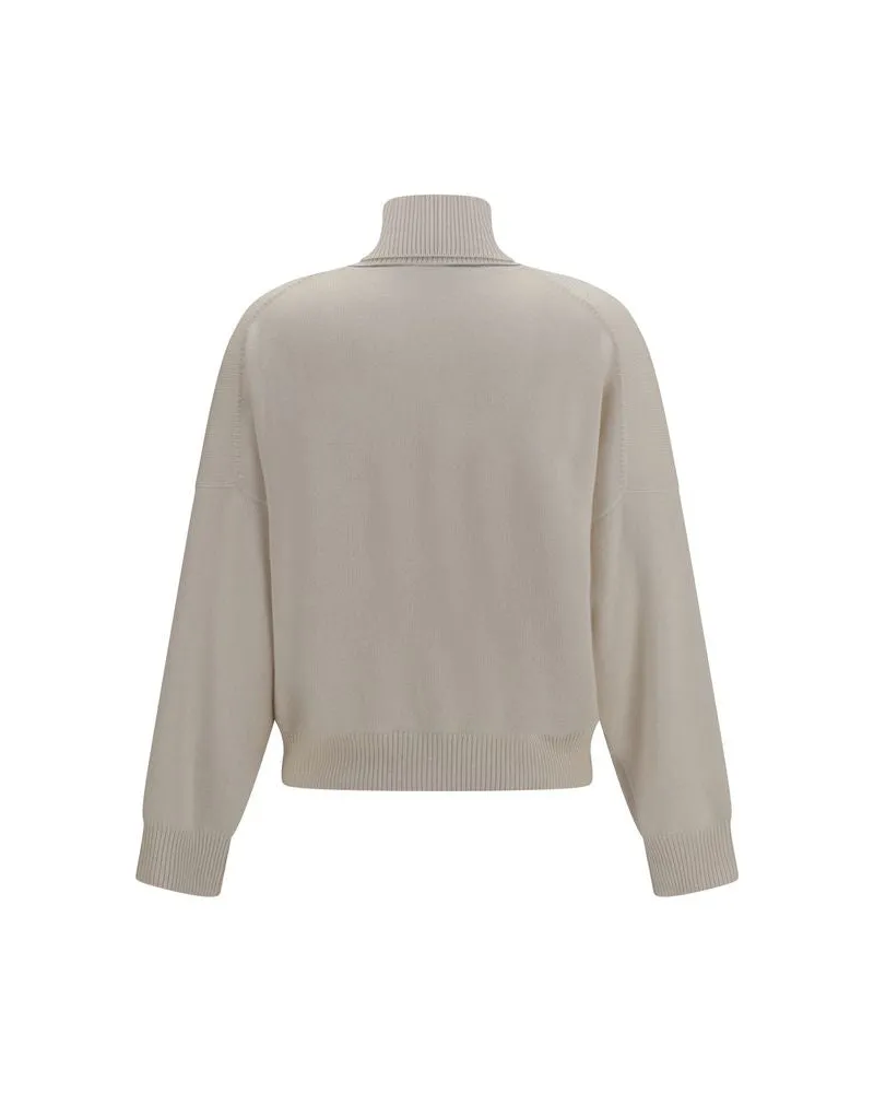 Brunello Cucinelli Women Beige Cashmere Sweater Clothing Beige