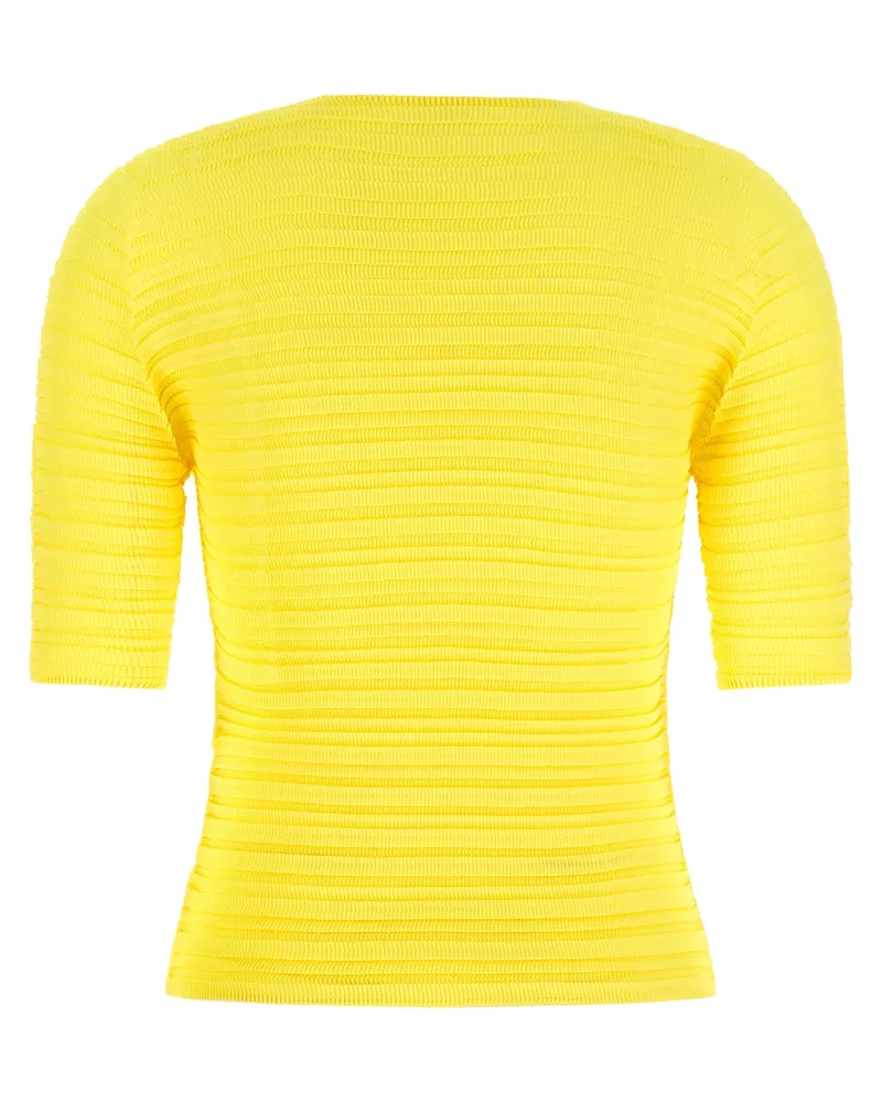 Issey Miyake Women's Bicolor Polyester Blouse Yellow