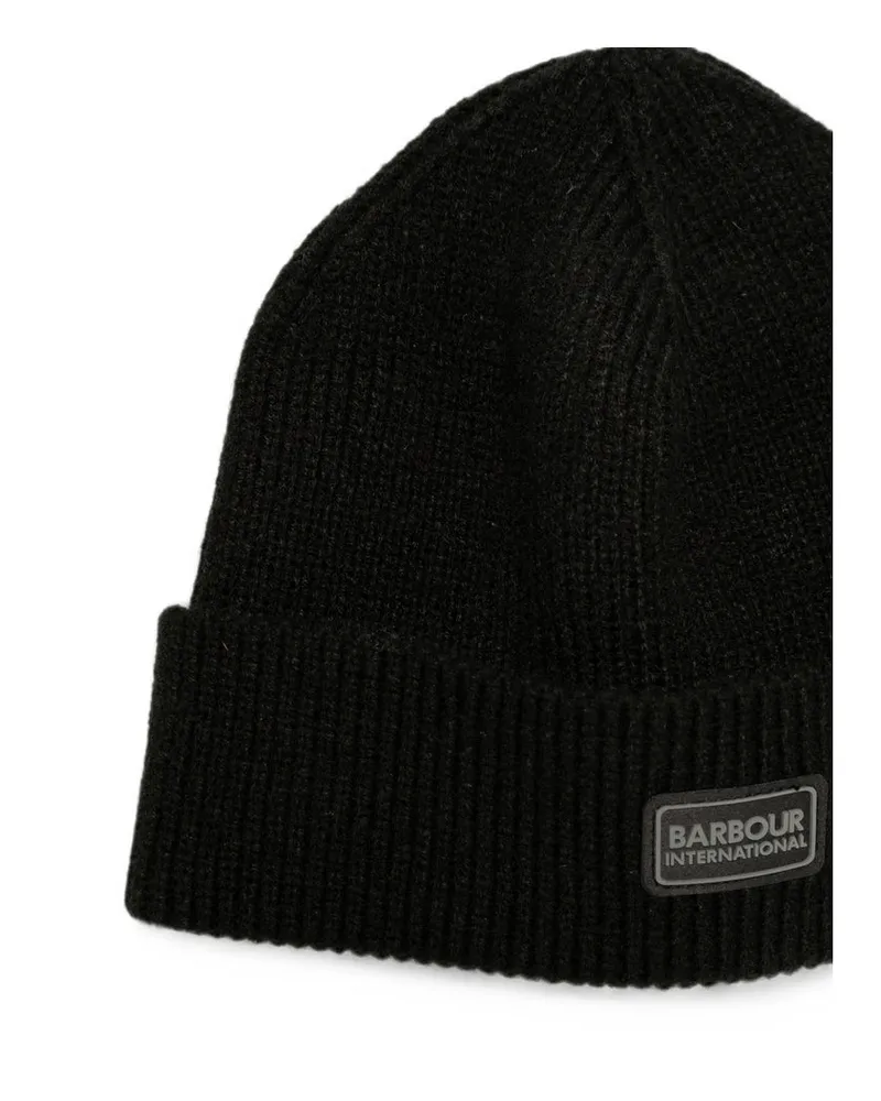 Barbour Ribbed Knit Scarf — Black Black