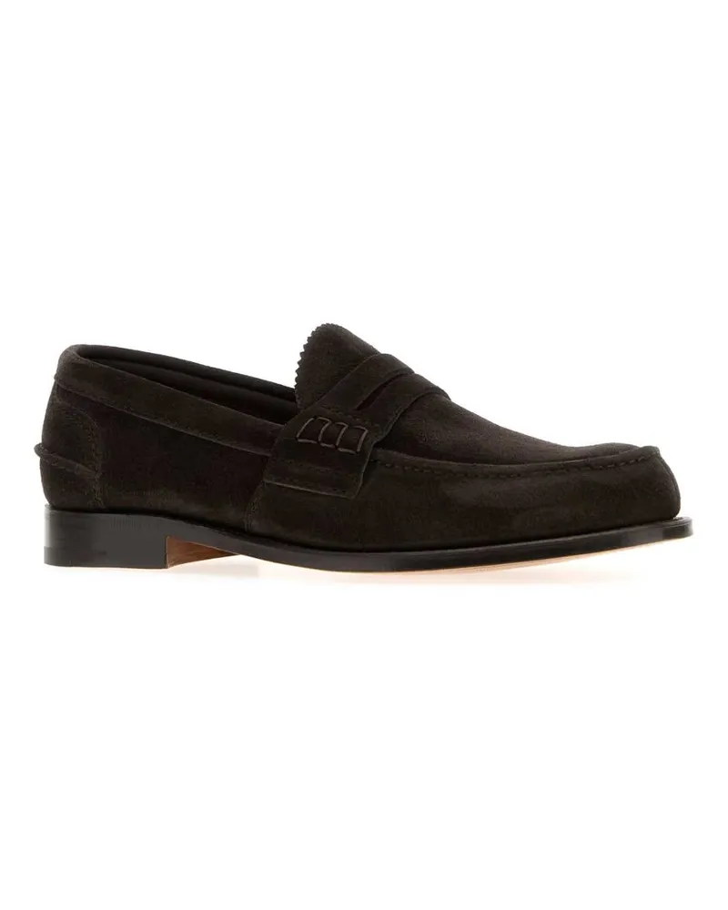 Church's Men's Dark Brown Suede Pembrey Loafers Mocassini Brown