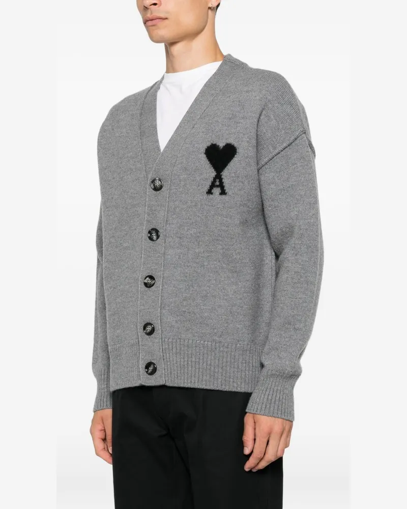 AMI Paris Cardigan — Grey Grey