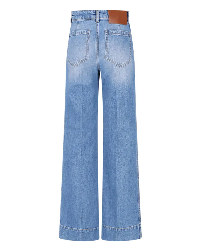 Victoria Beckham Women's Jeans Light Blue Cotton Blue