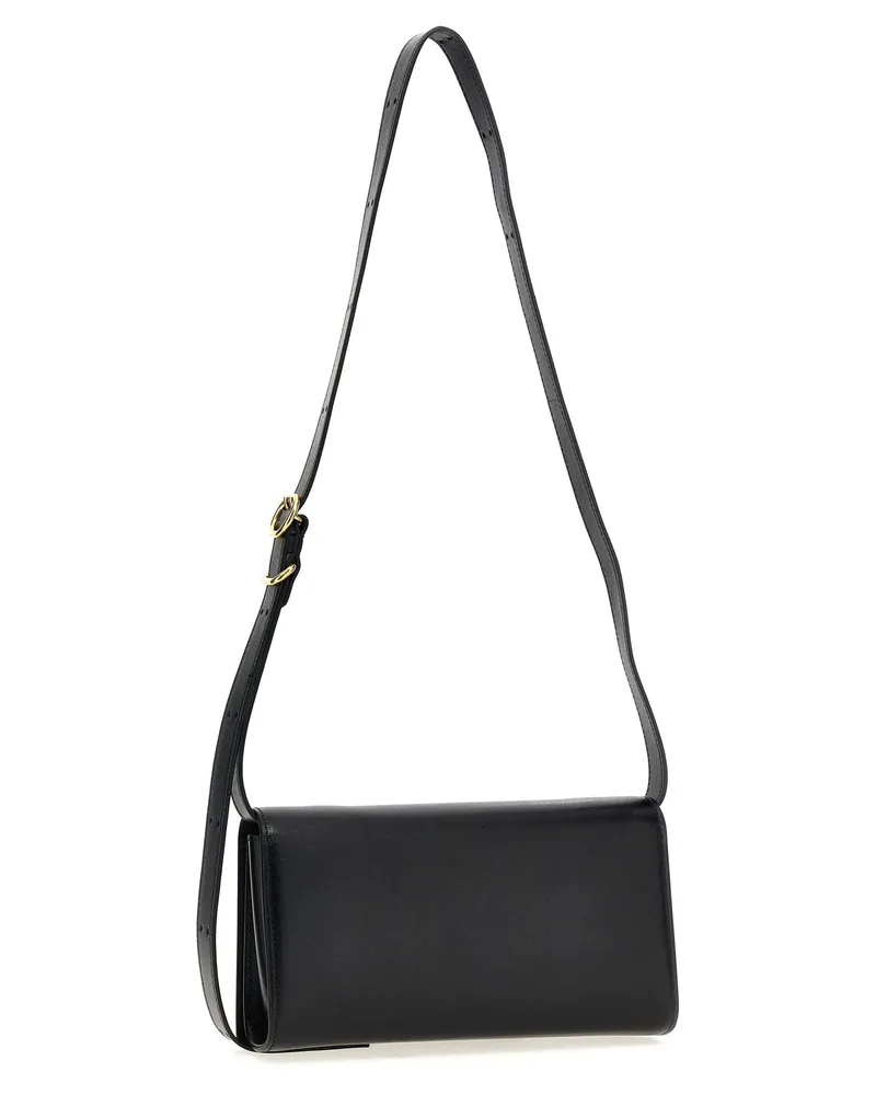 Jil Sander Leather Crossbody Bag — Black Black
