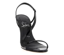 Women's Black Calfskin Stiletto Heel Sandals