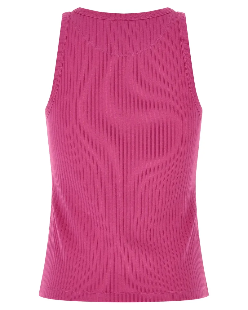 Marni Women's Fuchsia Cotton Sleeveles T-Shirt Pink