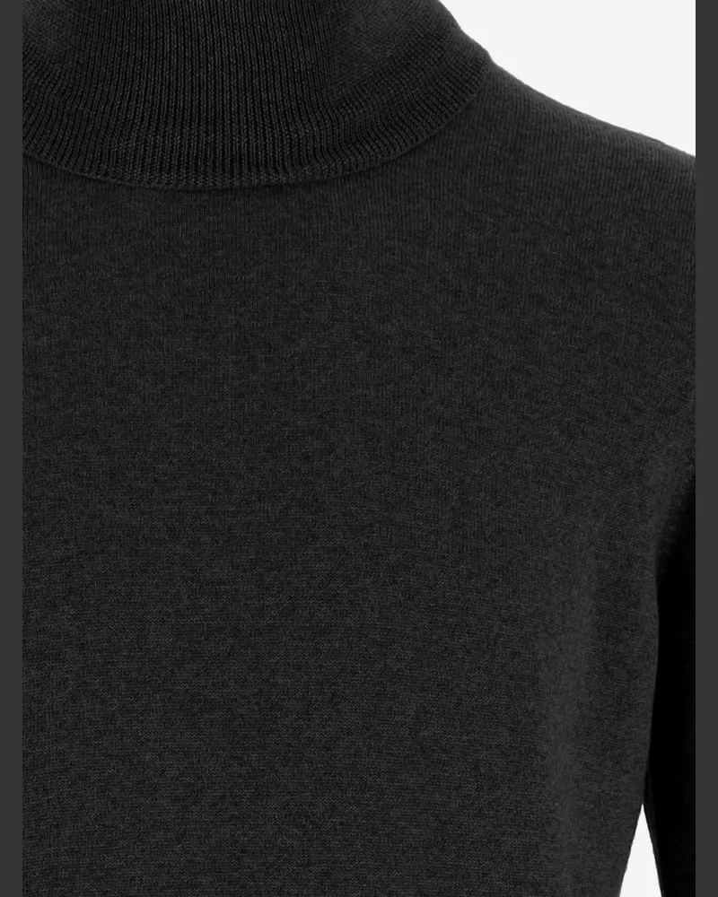 Tagliatore Men's Wool Turtleneck Sweater Miles Black Black