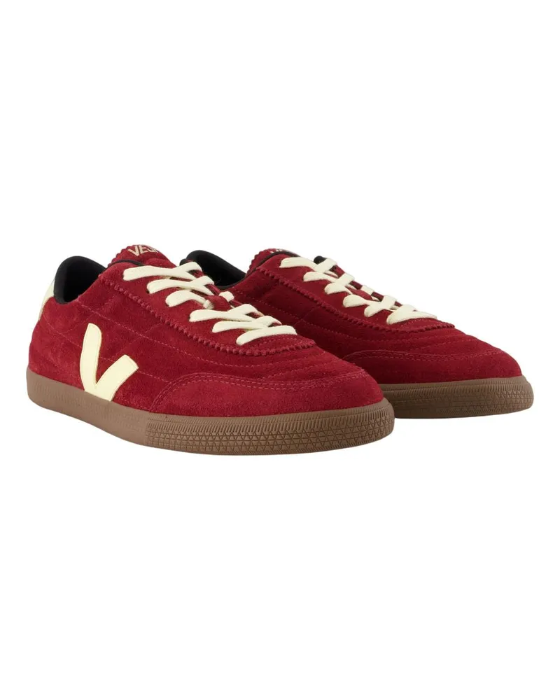VEJA Women's Panenka Sneakers -  Leather Burgundy Calfskin Shoes Burgundy