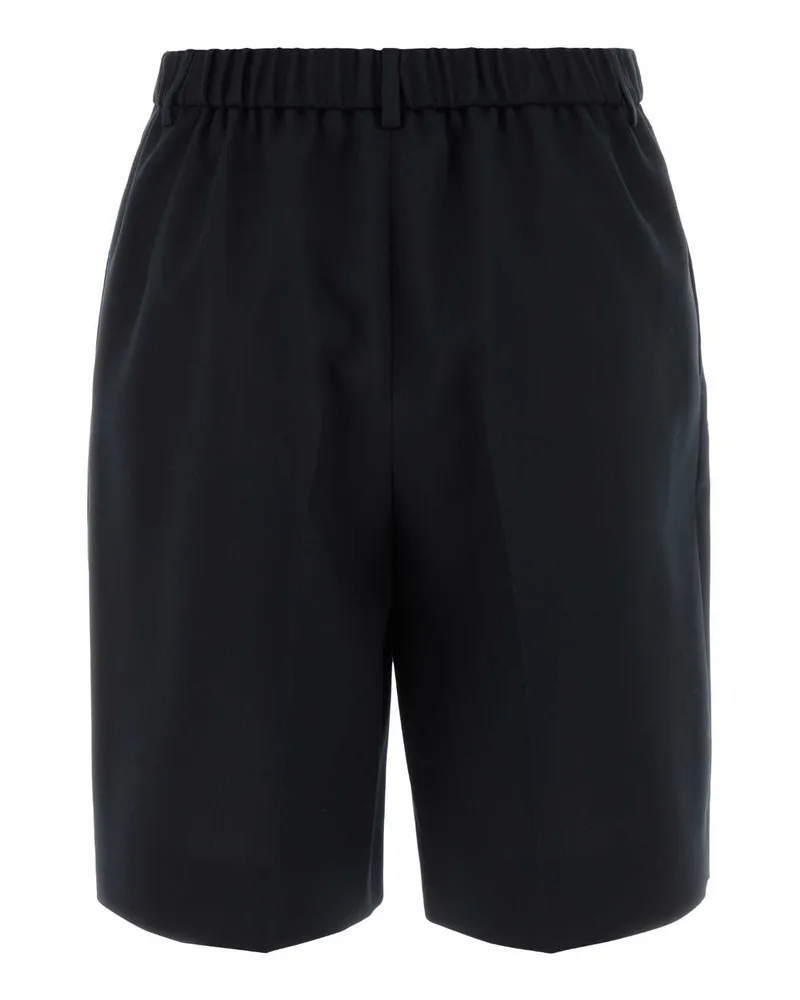 Gucci Women's Dark Blue Wool Shorts Bluered Navy