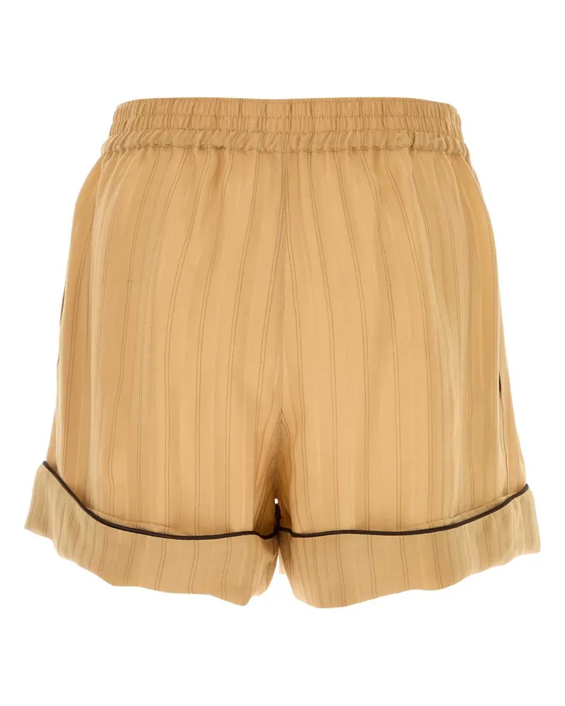 Saint Laurent Pyjama Bermuda Shorts — Beige Beige