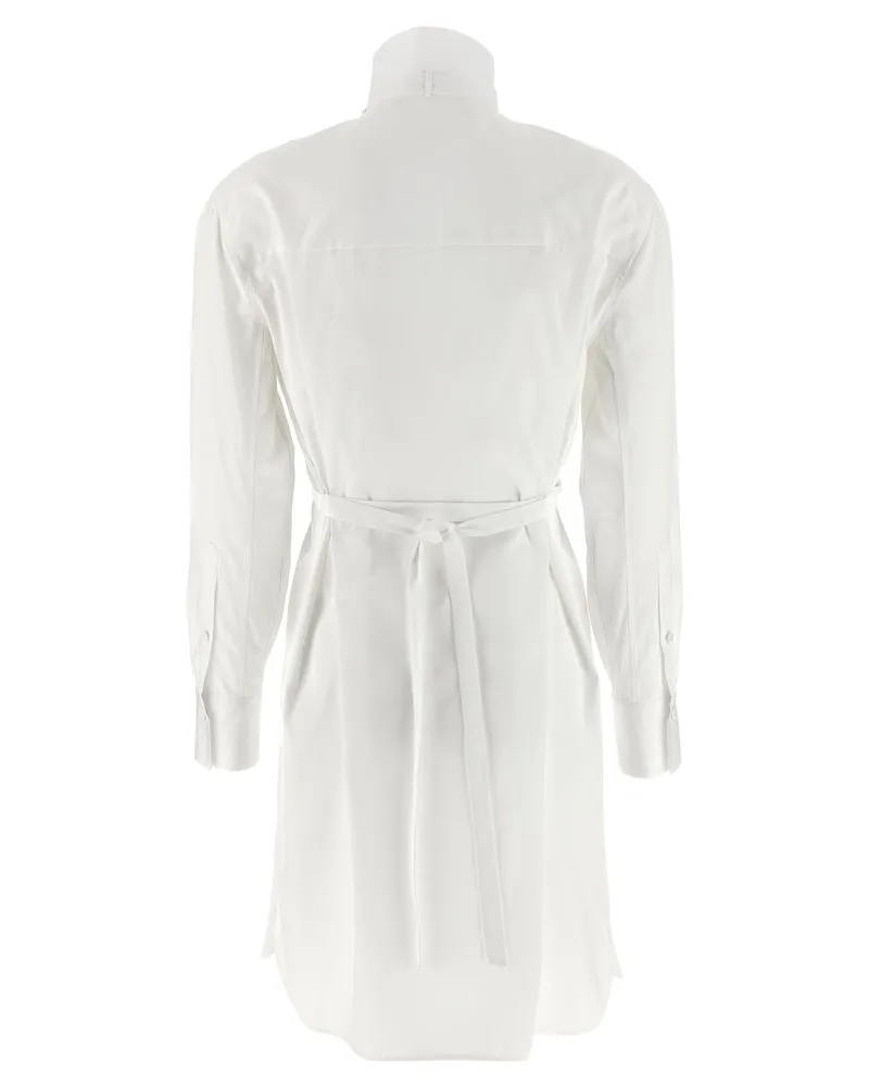 Alexander McQueen Tuxedo Chemisier Dress — White White