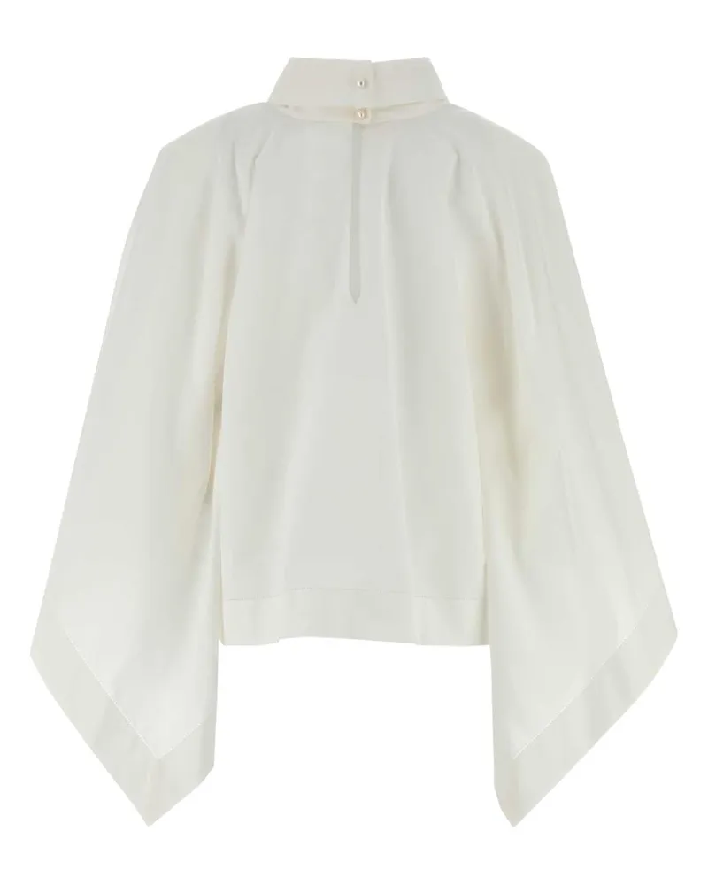 Carven Women's White Cotton Cape Exterior: Maglie Sweater White