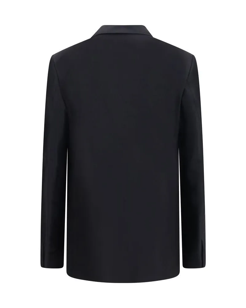 Gucci Women Black Silk Jacket Clothing Black