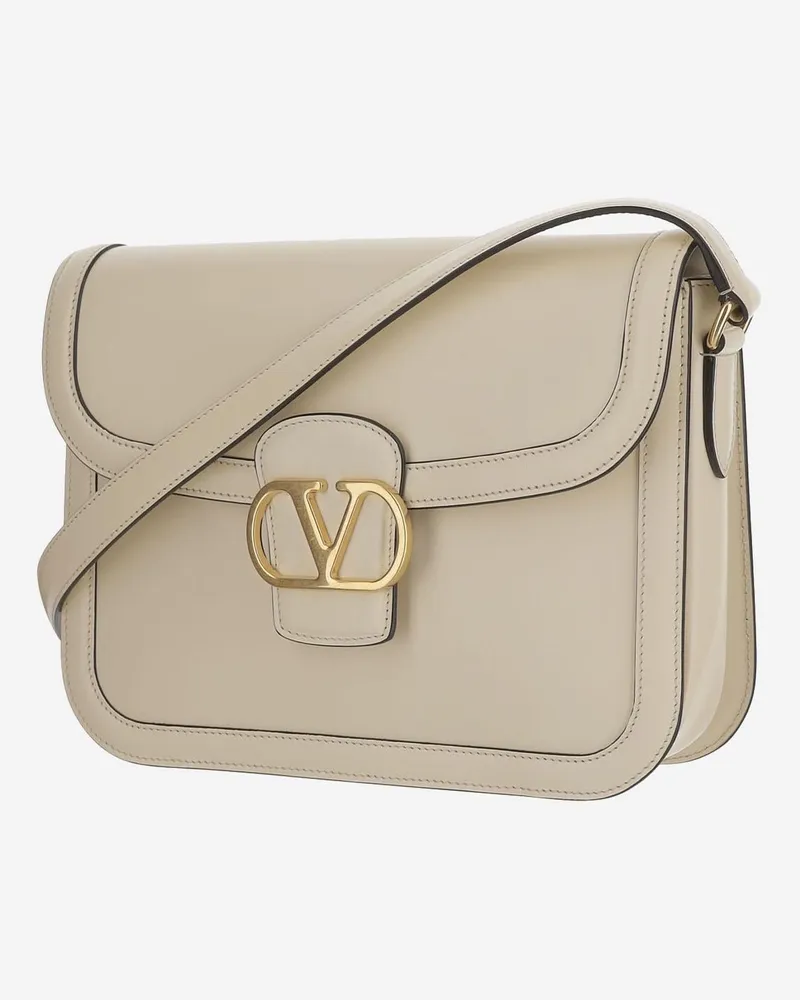Valentino Garavani Women's Calfskin Shoulder Bag Beige Beige