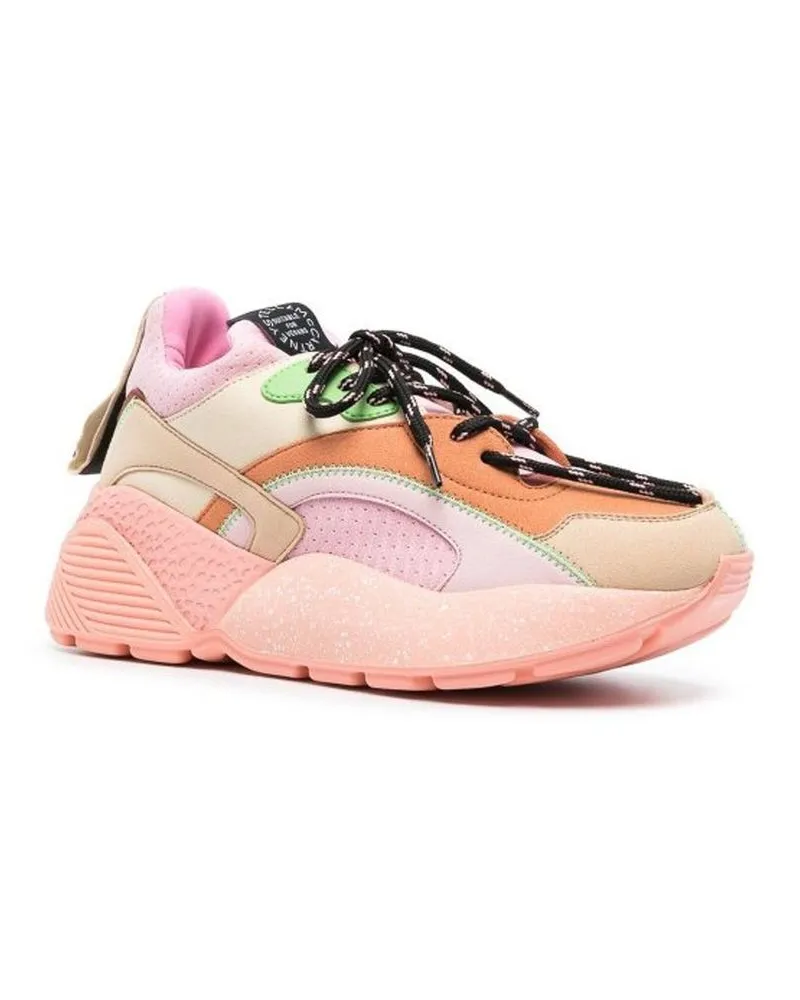 Stella McCartney Women's Orange Polyethylene Chunky Sneakers Multicolor