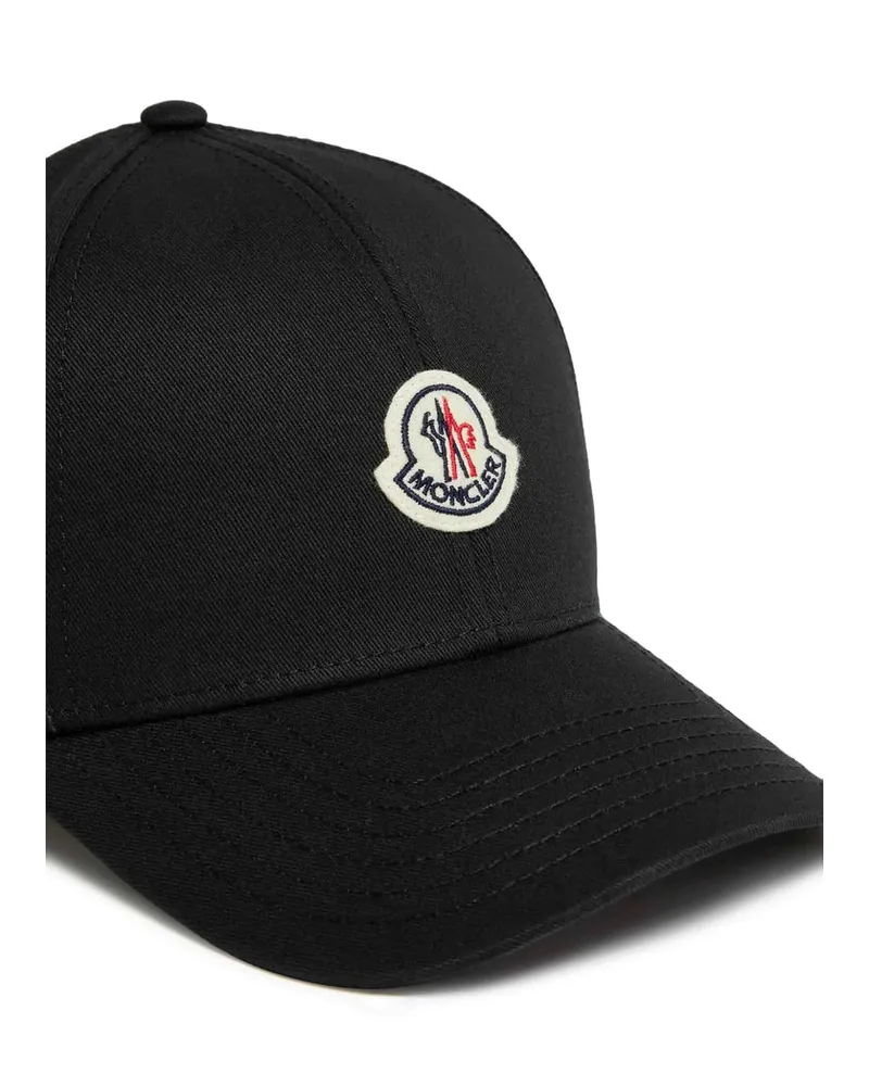 Moncler 04863 Cotton Baseball Cap — Black Black