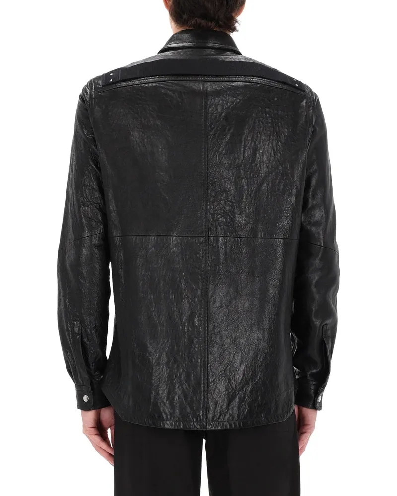Rick Owens Leather Jacket — Black Black