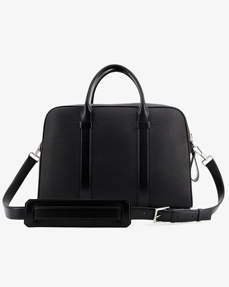 Tom Ford Men's Leather Work Bag Black Laptop & Briefcases Black