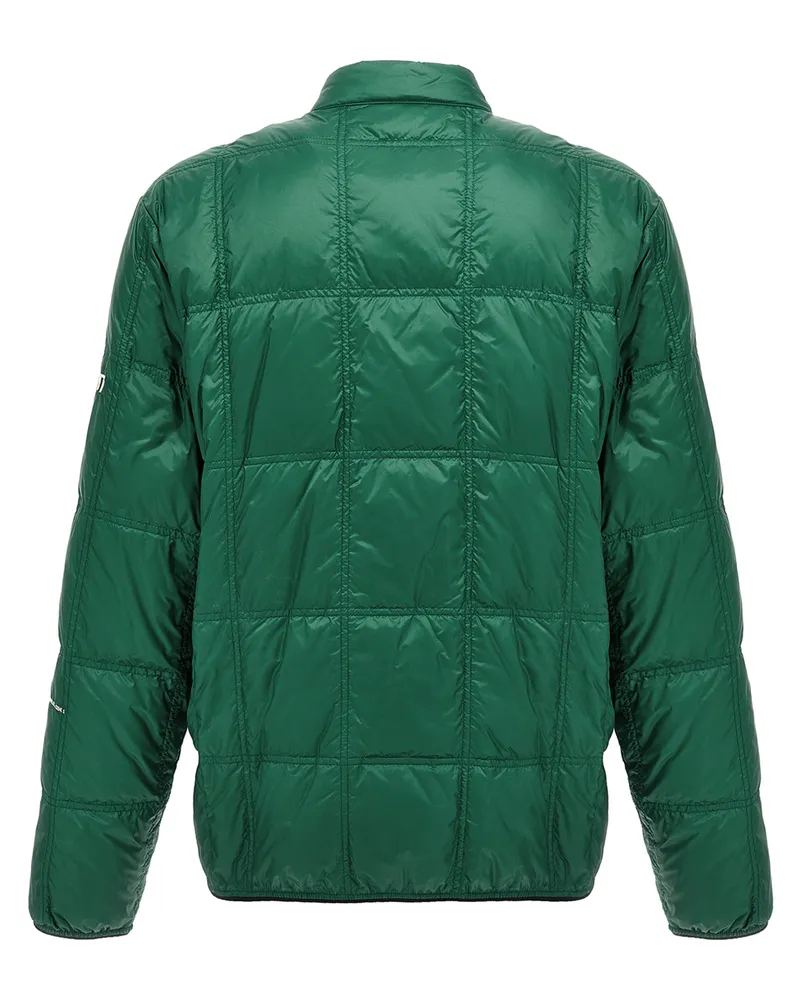 Moncler Men's Bicolor Polyamide Full-Length Jacket Clothing Green