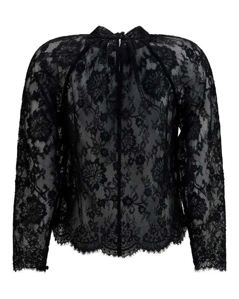 Self-Portrait Women's Lace Blouse Black Polyamide Jacket Black