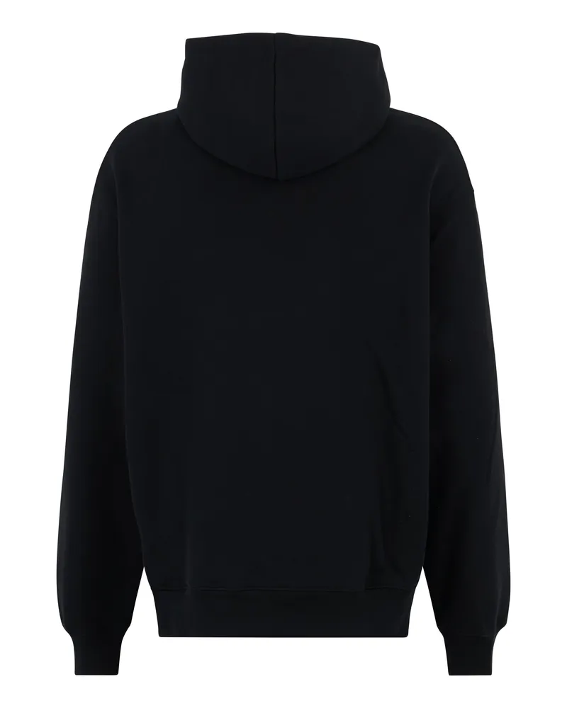 Kitsuné Men's Hooded Sweatshirt Black Cotton Jumpers Sweater Black
