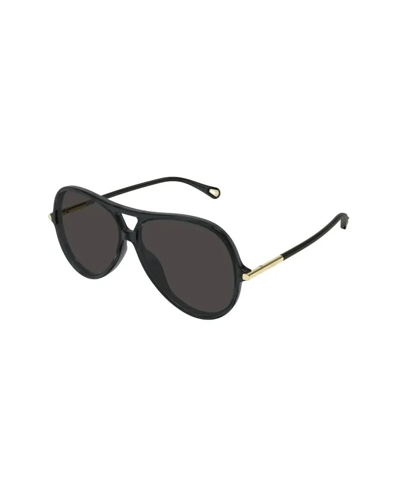 Chloé CH0395S Aviator Sunglasses — Black Black