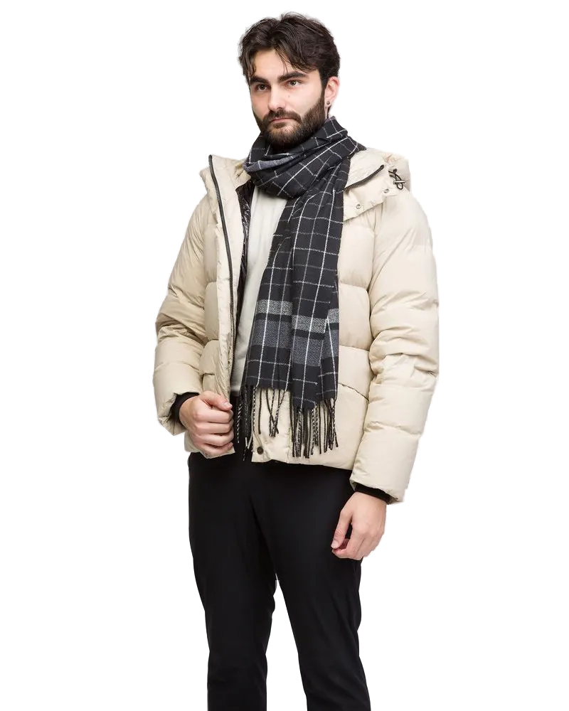 MOMO DESIGN Men's Scarf Black Acrylic Accessories Black