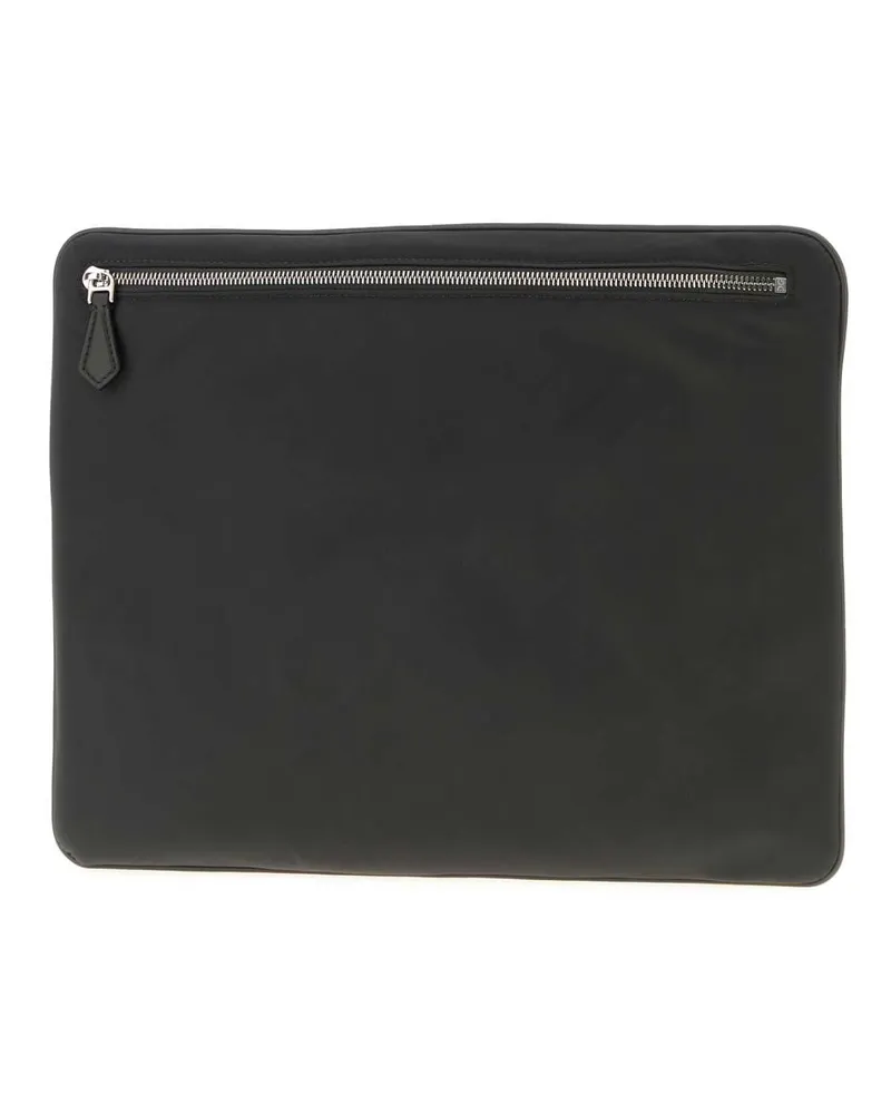 Dolce & Gabbana Men's Charcoal Fabric Clutch Grigiogrigio Gray