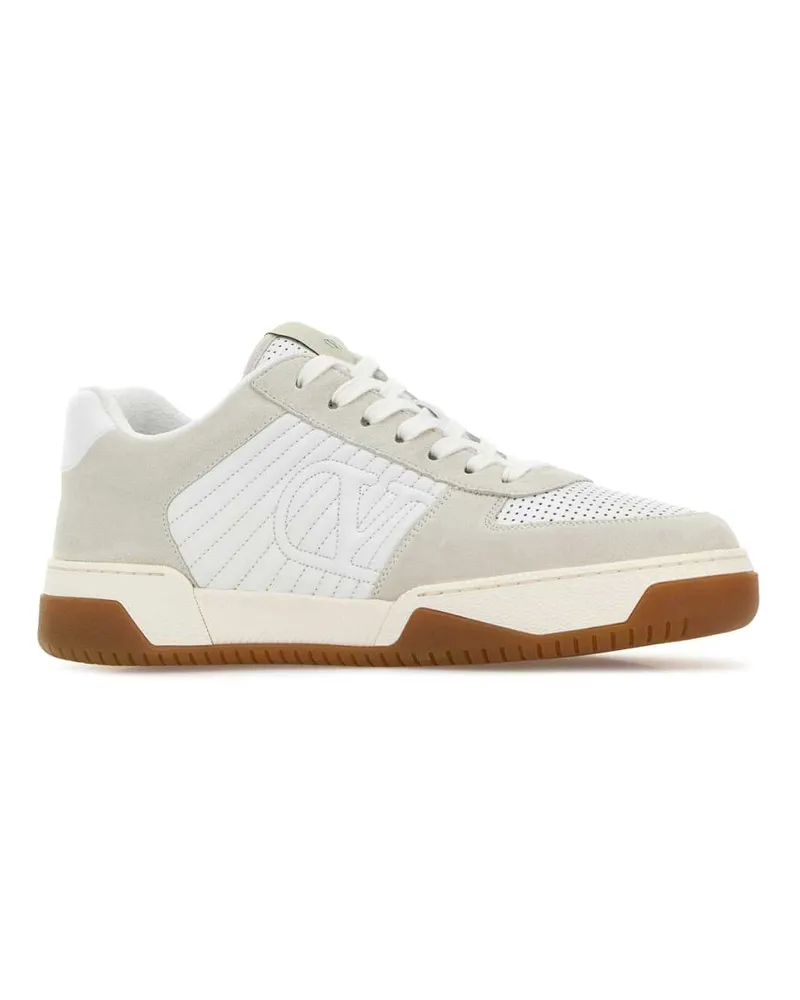 Valentino Garavani 8y2s0m78zzm 0bo Biancobiancobiancobiaivambra Splicalf Leather - Bos Taurus Sneaker White