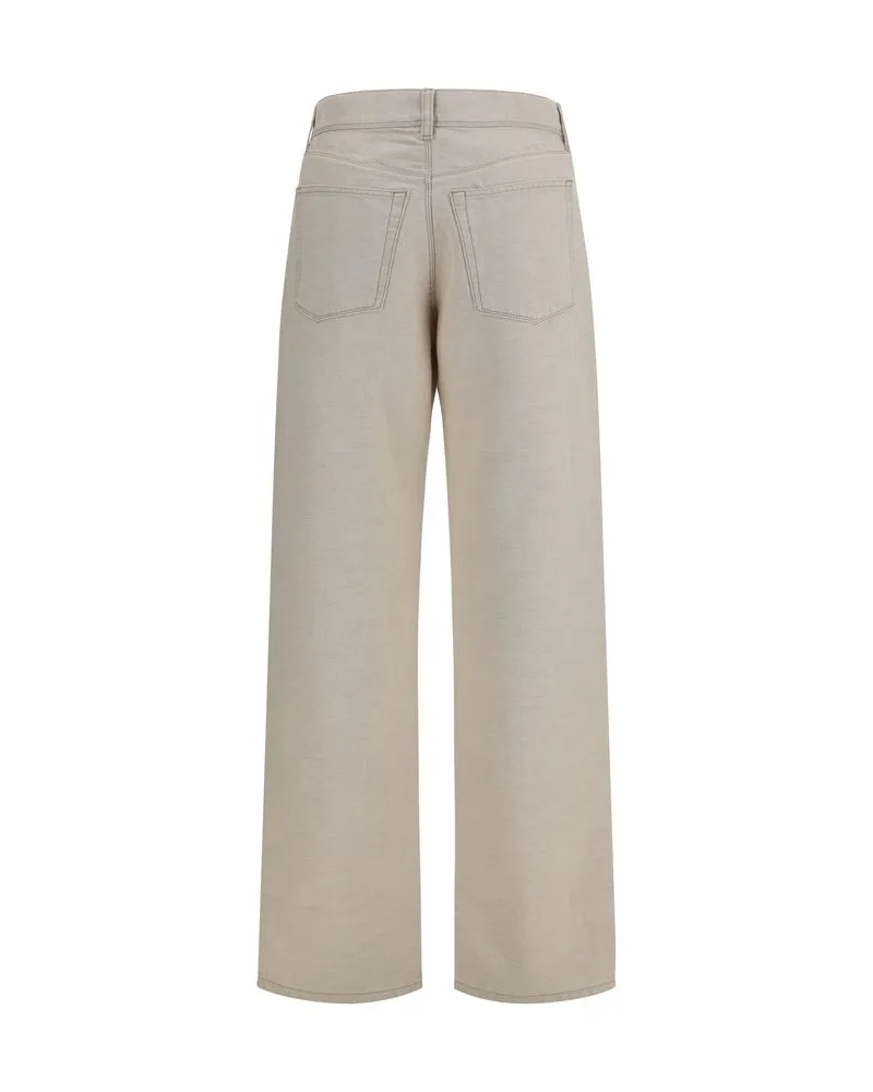 Fendi Women's Beige Cotton Jeans Denim Clothing Beige
