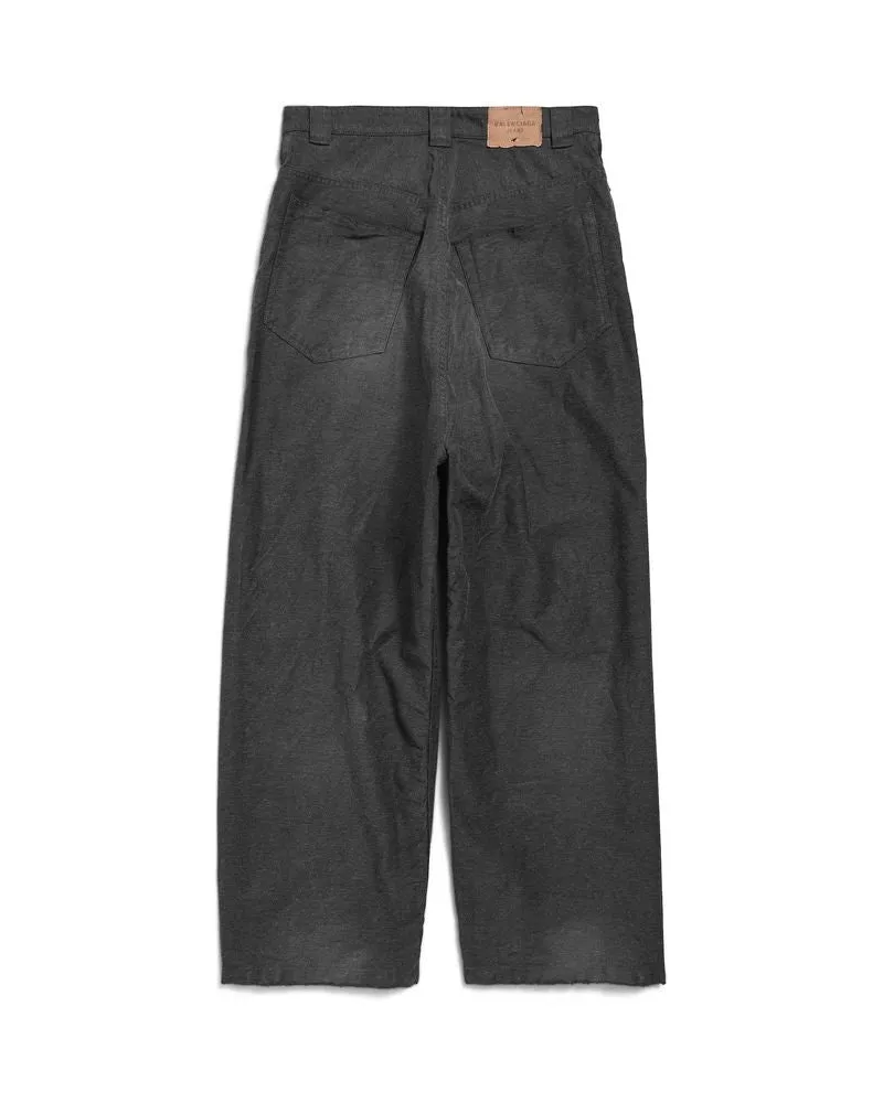 Balenciaga Relaxed-Fit Denim Jeans — Charcoal Charcoal