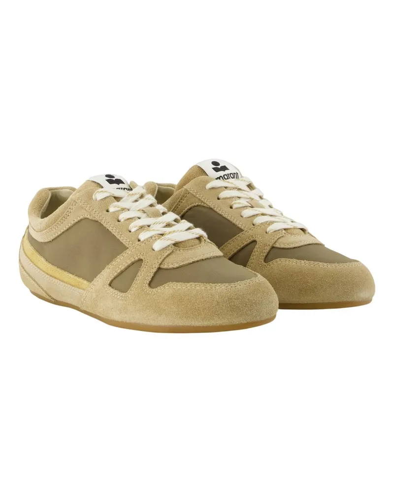 Isabel Marant Women's Senny Low Trainers -  Leather Khaki Calfskin Shoes Sneakers Khaki