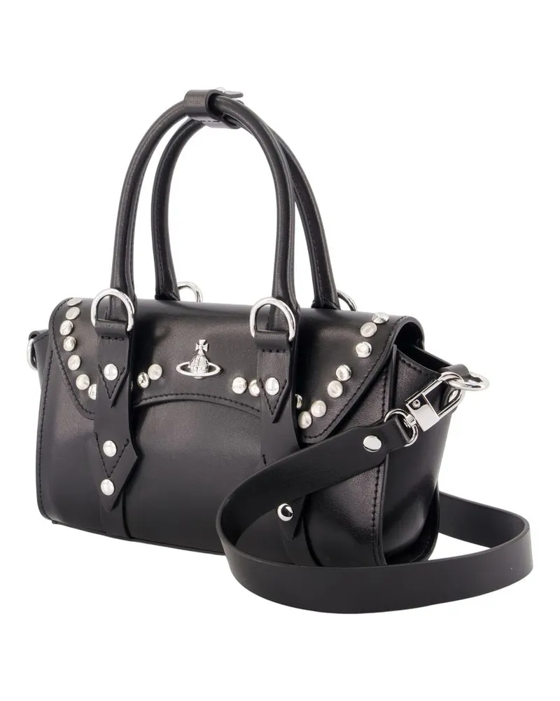 Vivienne Westwood Women's Bettina Mini Crossbody -  Leather Black Calfskin Bags Crossbodies Black