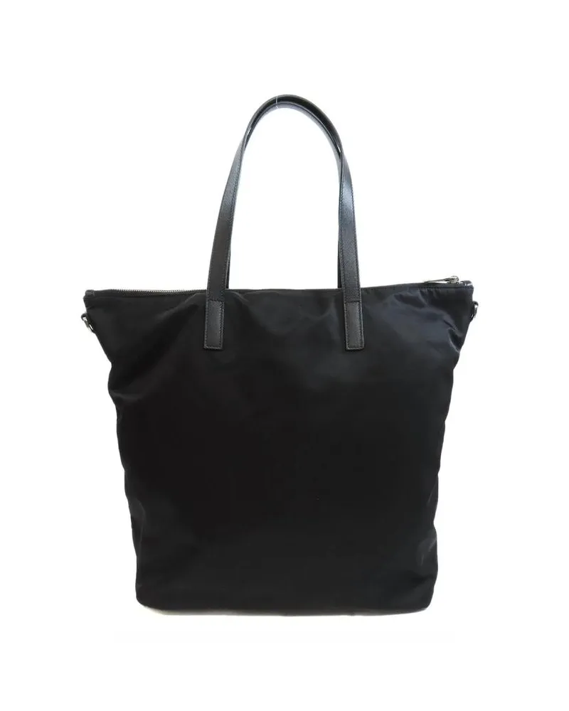 Prada Women's Black Nylon Tote Bag Black