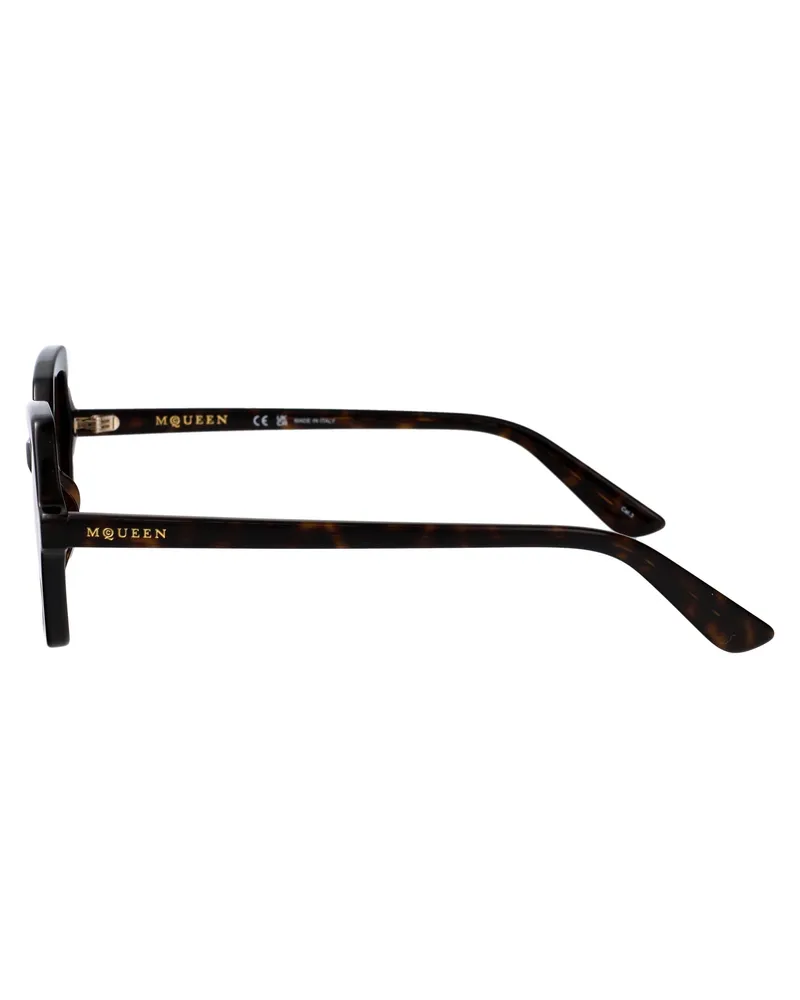 Alexander McQueen AM0537S Oversized Acetate Sunglasses — Brown Brown