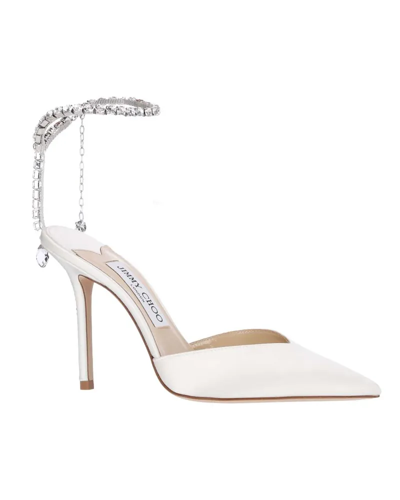 Jimmy Choo Women's With Heel White Outer: Textile High Shoes White