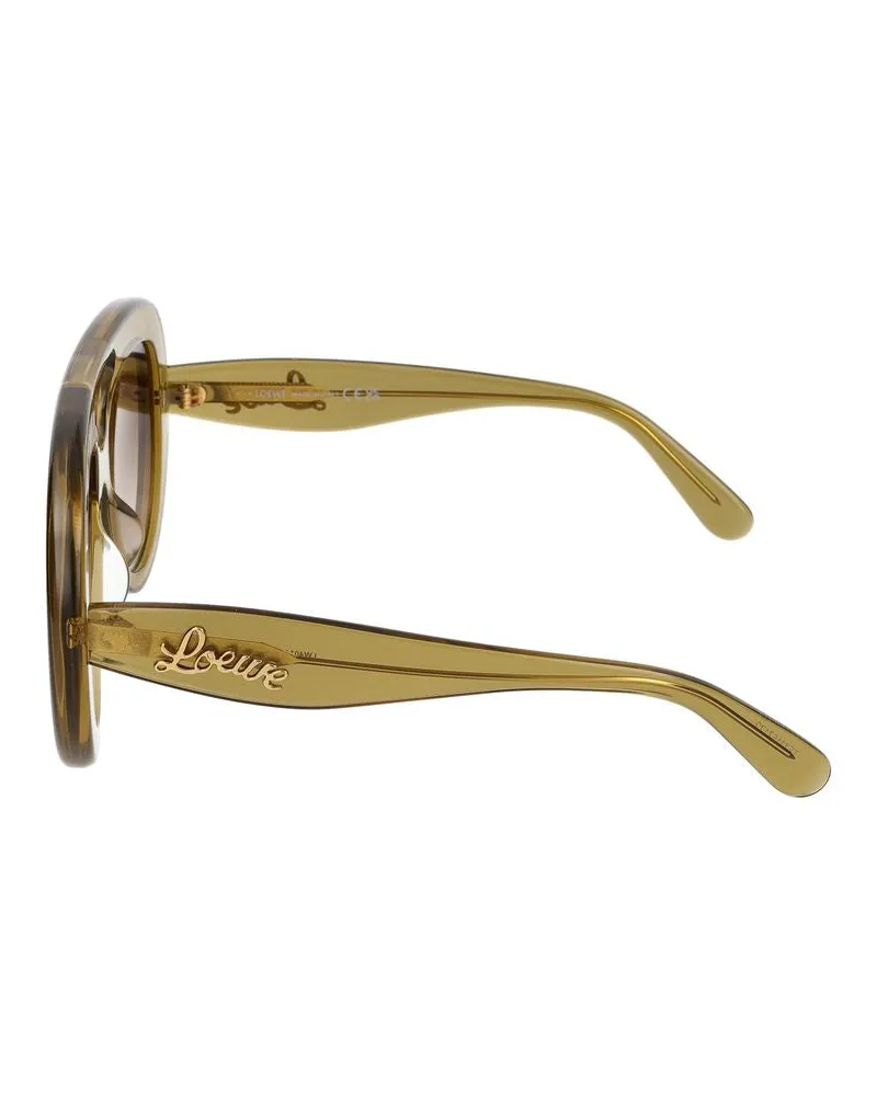 Loewe LW40144U Oversized Acetate Sunglasses — Olive Olive