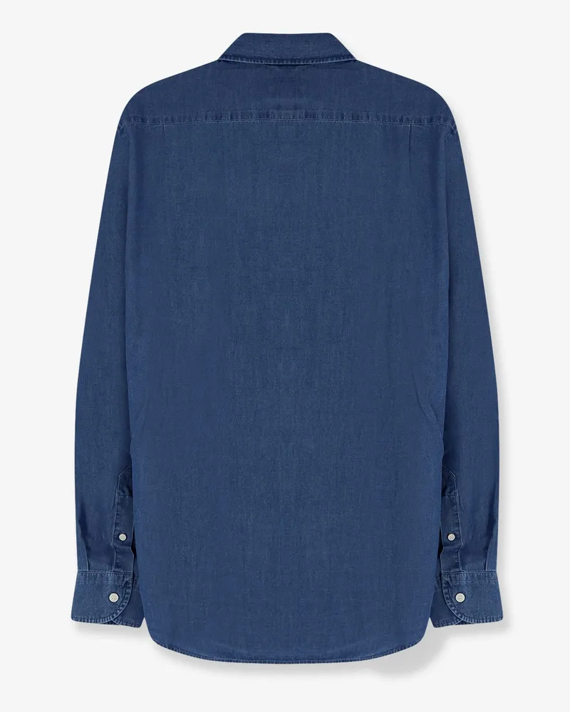 MC2 Saint Barth Men's Shirt Raphael Light Denim Blue Cotton Blue