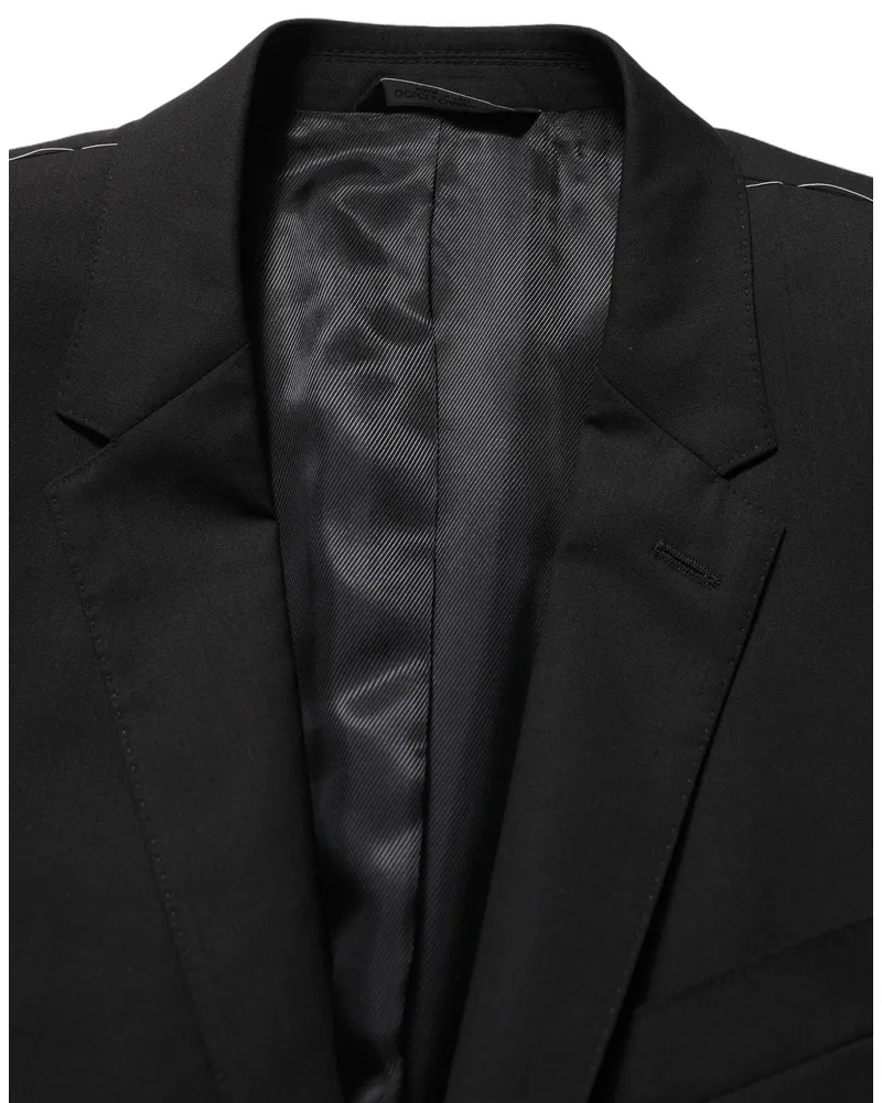 Dolce & Gabbana Virgin Wool Blazer — Black Black