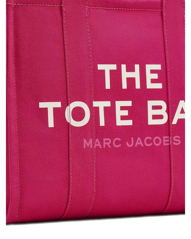 Marc Jacobs Logo-Print Cotton Tote Bag — Pink Pink